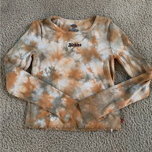 Dickies Tie Dye Lettuce Trim Long Sleeve Size M Perfect Condition